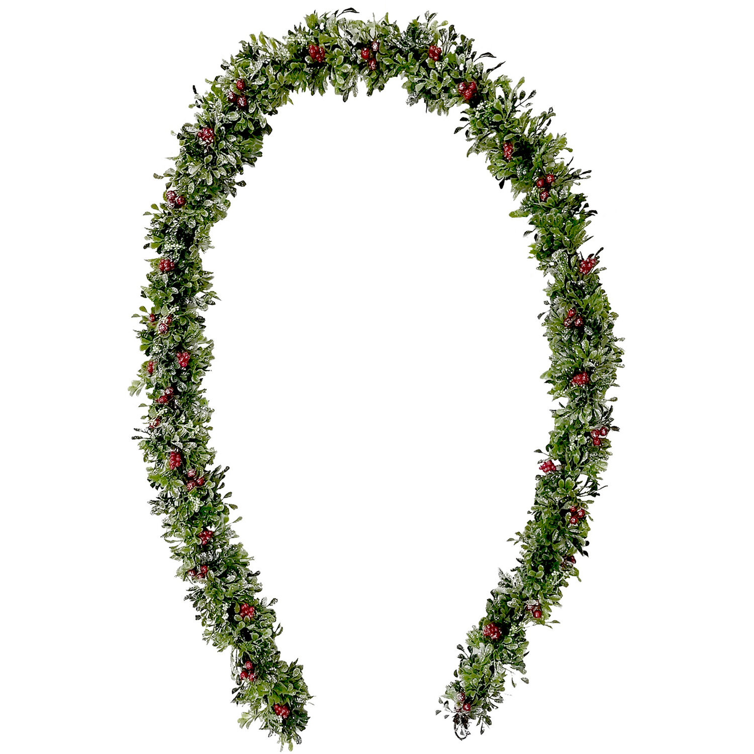 Fraser Hill Farm Holiday Faux Boxwood Christmas Garland, with
